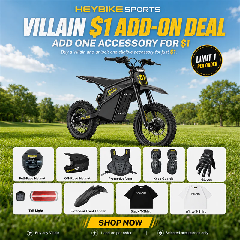 Heybike Villain $1 Gear Deal